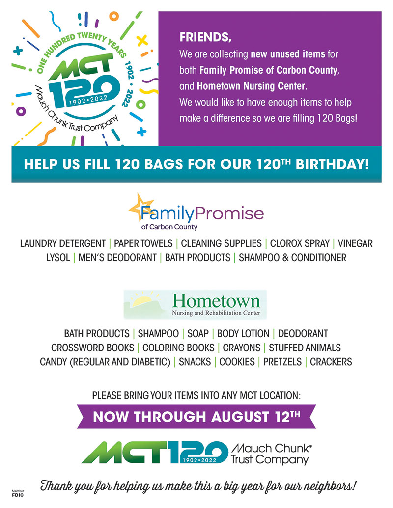 Help us fill 120 bags for our 120th birthday!